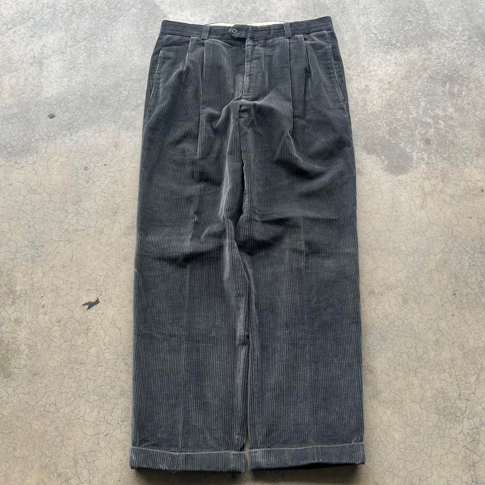 Vintage 90s grey Nordstrom corduroy trouser pants 36" waist